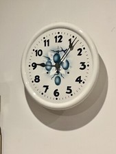 1920 Porcelain Kitchen Large Gustav Becker Wall Clock  mint Condition Pin Pallet