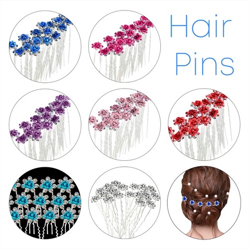 Flower hair pins wedding - pins,