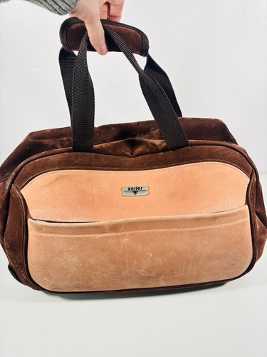 Vintage antler brown holdall - vintage,