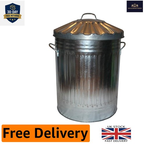 60l rectangular steel dustbin - rectangular,