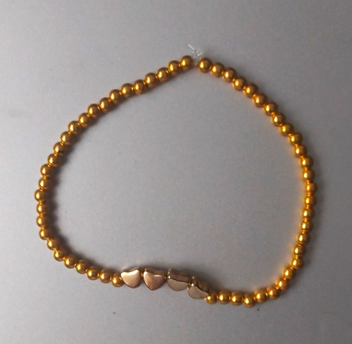 Gold tone beaded stretch - beaded,