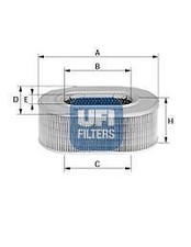 UFI Air Filter Insert 61mm