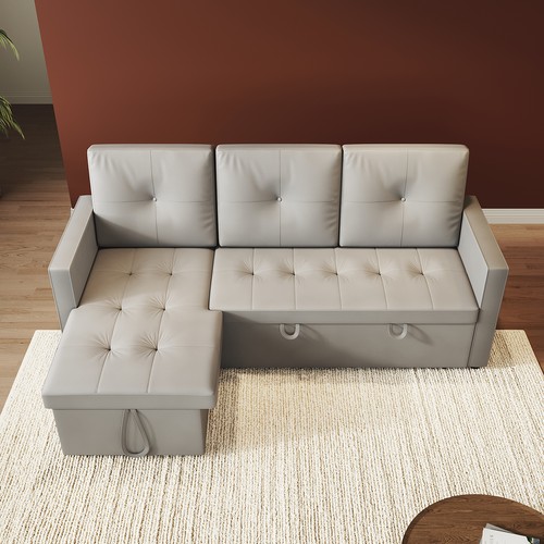 Seater folding sofa bed faux - seater,