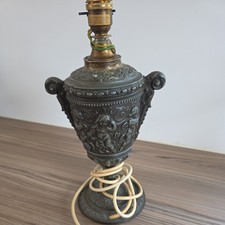 Antique victorian spelter lamp - victorian,