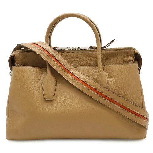 Tod way tote logo - tod's, leather