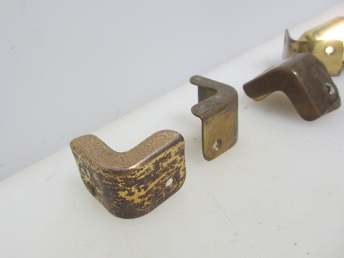 Vintage brass box corners - vintage,