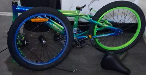 Bmx bike green blue - green,