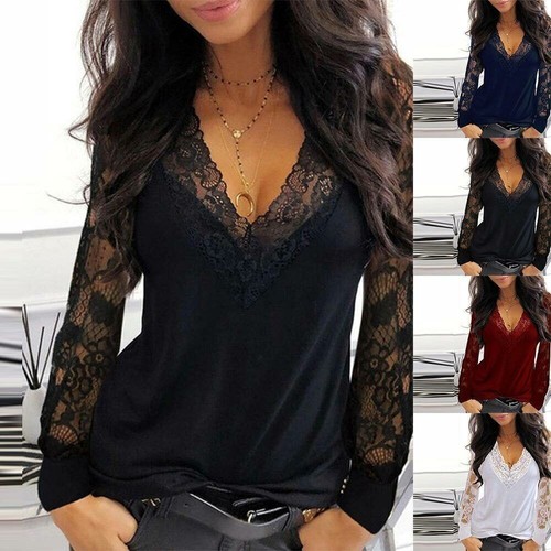 Womens lace long sleeve - womens,