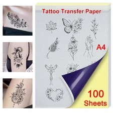 100Sheets Thermal Carbon Paper A4 Tattoo Copy Stencil Transfer Paper Tracing Kit