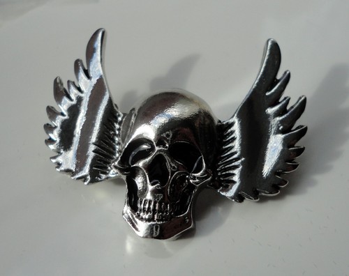 Macabre skull wings biker - skull,