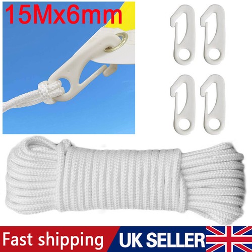 50ft 6mm white flagpole - 50ft,