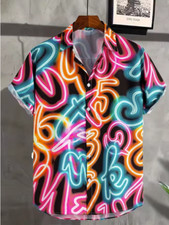 Mens Button Down Shirts Neon
