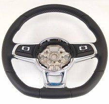 VW POLO 2G R STEERING WHEEL SPORTS MULTIFUNCTION BLACK LEATHER GENUINE PART