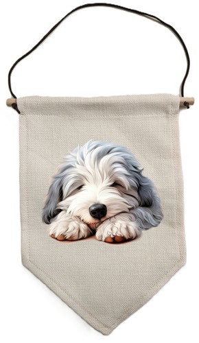 Old english sheepdog pennant - old,