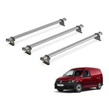 VW Caddy Roof Rack for 2010-2015 Maxi 3x Steel Roof Bars Van Guard Ultibar Trade