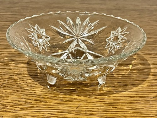 Vintage cut glass fruit - cut, bowl