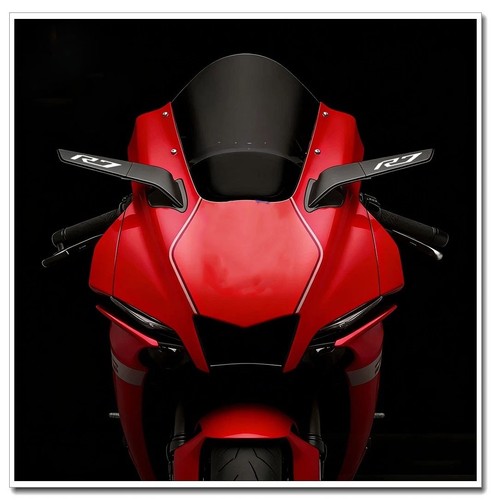 Black fairing rearview mirror