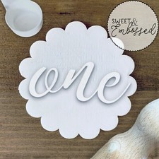 One Cursive Cookie Stamp