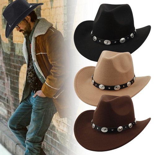 Western cowboy hat wide brim - cowboy,