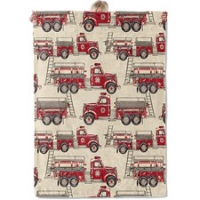 Vintage Fire Truck Throw