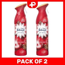 Febreze Air Freshener Spray Spiced Apple Air Mist Spray Christmas 185ml 2 Packs
