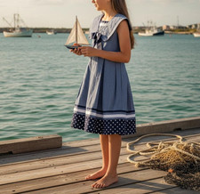 Bonnie Jean Denim Sailor Dress