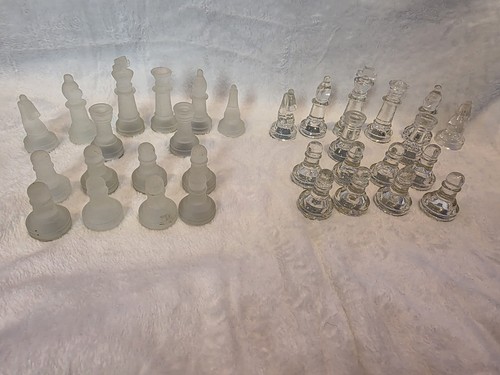 Vintage glass chess - vintage, set