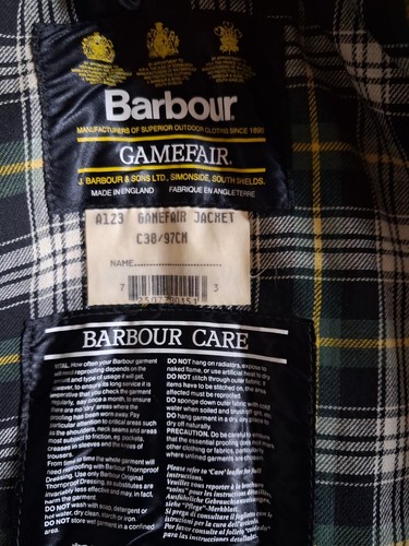 Barbour a123 gamefair - a123,