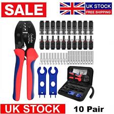 10 Pair Solar Crimp Tool Connector Spanner+PV Crimper Wire Stripper Crimping Kit