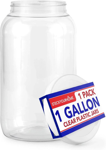 Gallon clear plastic - gallon, jars