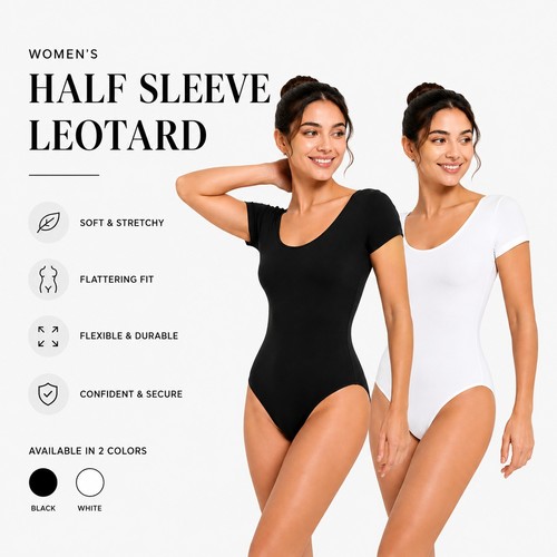 Womens half sleeve - sleeve, leotard