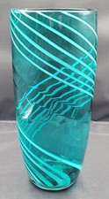 Vintage hand blown turquoise