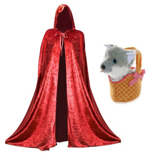 Ladies red riding hood - red, costume