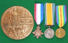 WW1 Medals Trio & Memorial