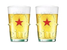 4 X Heineken Silver Pint Glass