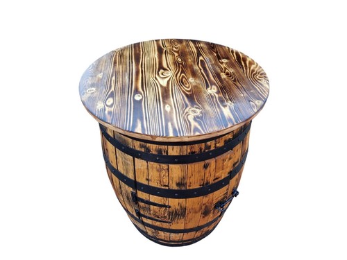 Whiskey barrel table - whiskey,