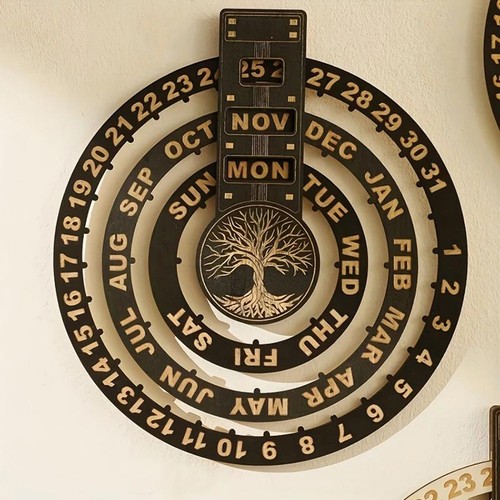 Vintage circular wooden - circular,