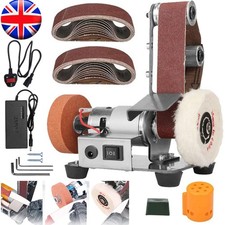UK Mini Electric Belt Sander Grinder DIY Polishing Machine Sanding Tools Kit