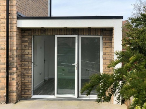 Fold aluminium door - aluminium, white-3