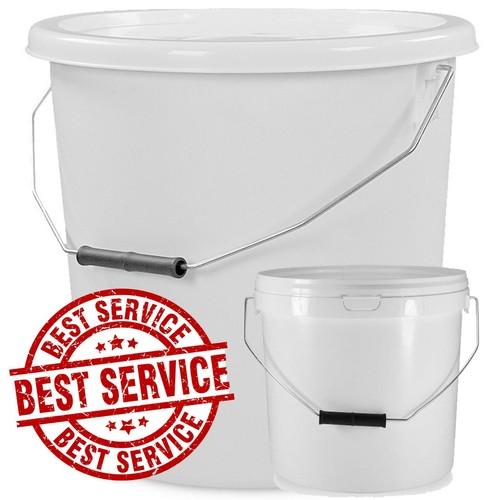 Plastic buckets tubs white - buckets,