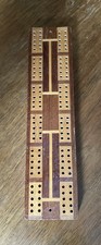 Vintage Inlaid Wooden Cribbage
