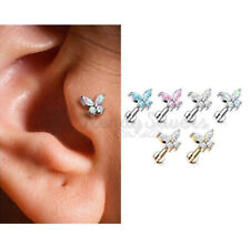 Butterfly Labret Monroe Piercing Lip Studs Helix Cartilage Tragus Conch Earring