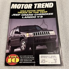 Motor Trend Magazine December 1992 Special Top 10 Issue Jeep Grand Cherokee T7