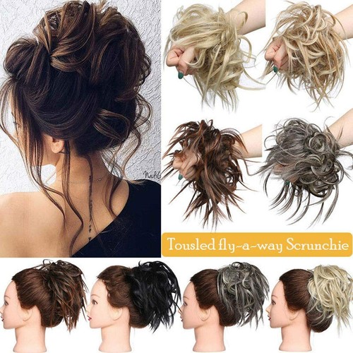 Large messy hair bun - bun, scrunchie