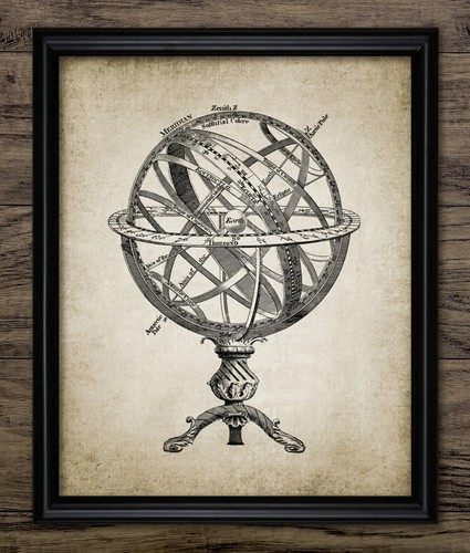 Armillary sphere print - armillary,