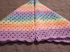 (SL) rainbow hand crochet baby