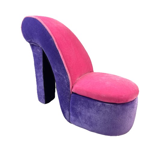 Pink velvet high heel - pink,
