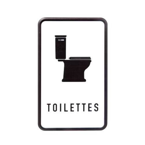 French toilettes door sign - french,