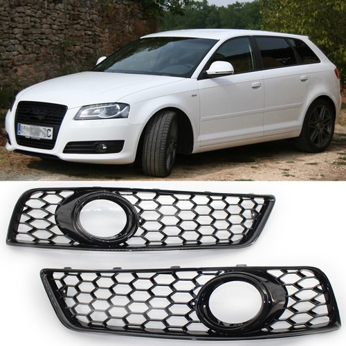 Front bumper honeycomb fog - front,