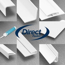 PVC Cladding White Rock Sheets & Profiles - Full System - *8ft x 4ft SHEETS*